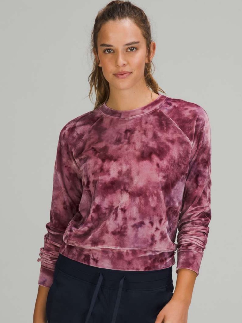 Lululemon Velour Warm Down Crew Interstellar Cassis Multi